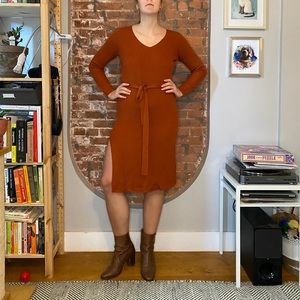 Ribbed sweater dress